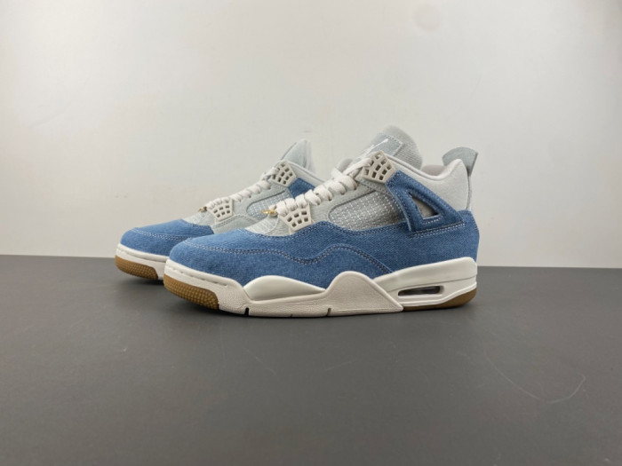 air jordan 4 retro tex De*1m worn blue (women''s) ib6716-100