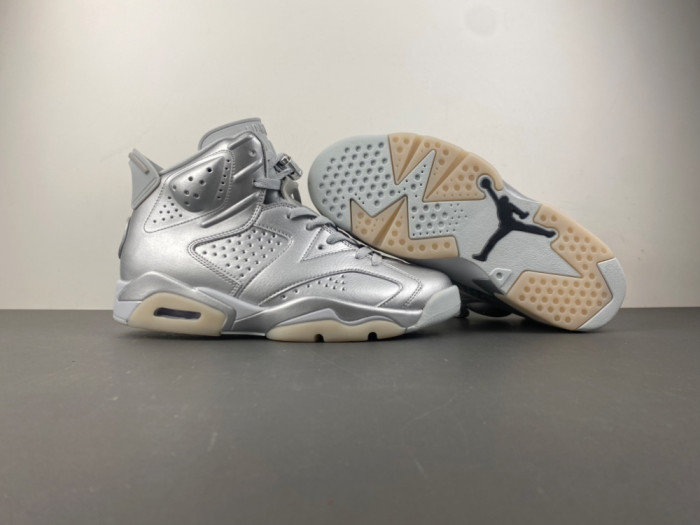 Air Jordan 6 Retro PSG Paris Saint-Germain Silver IQ5135-001