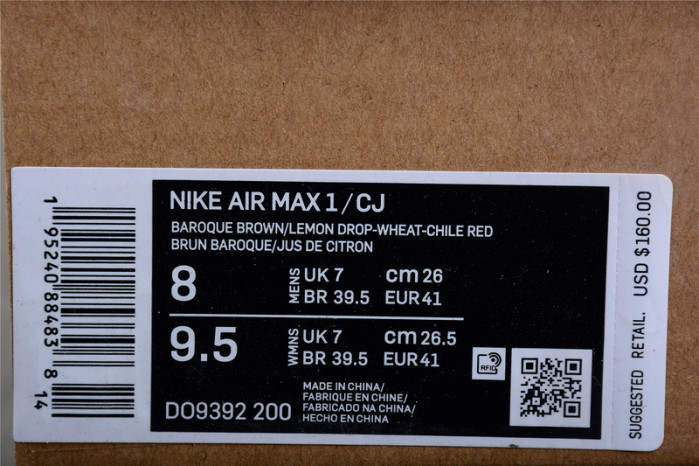 TRAVIS SCOTT x NIKE AIR MAX 1 DO9392-200